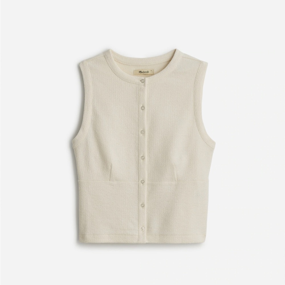 Madewell| Split-Crewneck Cardigan Tank